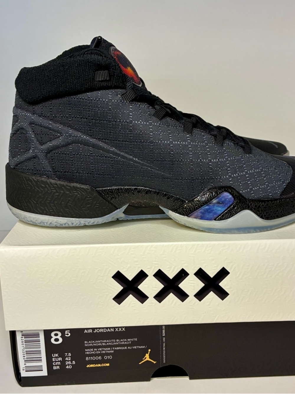 Nike Air Jordan 30 Black Cat XXX 2016 Size 8.5 With Box NEW 811006 010